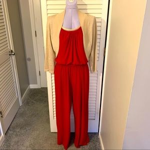 Emma & Michelle Red Jumpsuit